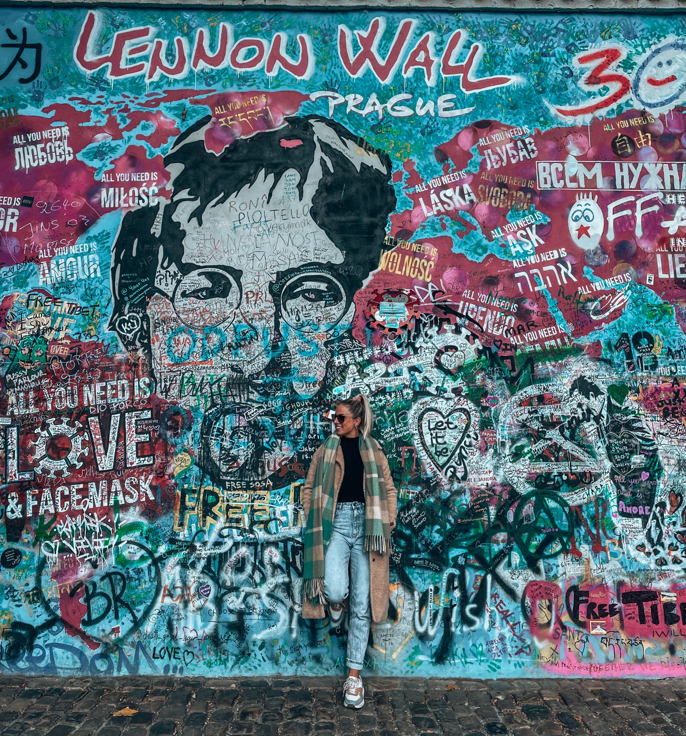 John Lennon Wall in Praag